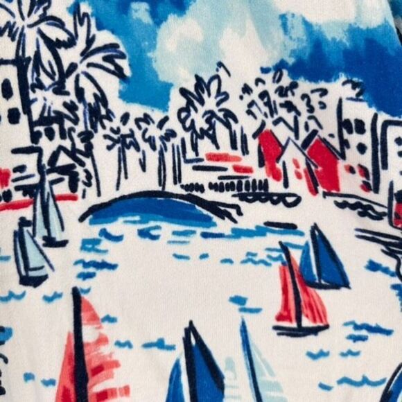 Christopher & Banks Women's Sailboat Beach Cardigan Sweater Blue Medium Coastal - Picture 7 of 10